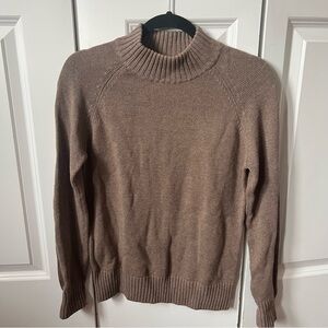 Jeanne Pierre Taupe mock neck Sweater